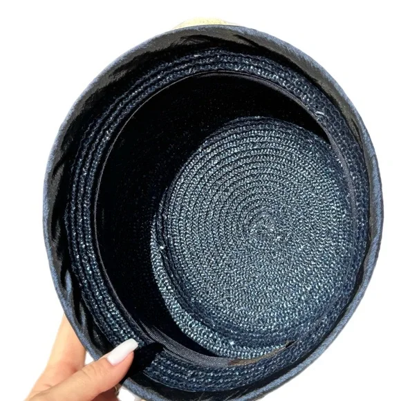 Imaga Israel Women Hat Cloche Black Lace Cotton One Size 8" Crown - Picture 5 of 5